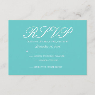 Invitation RSVP Card-RSVP-turq