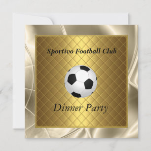 Invitation Soccer Dinner party Football