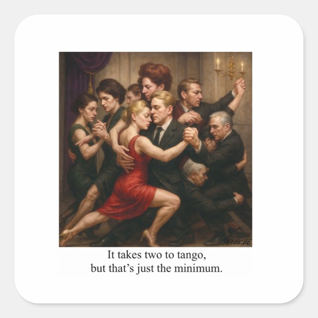 Invitation Square Sticker (Front)