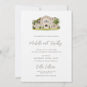 Invitation Suite with Venue Illlustration 