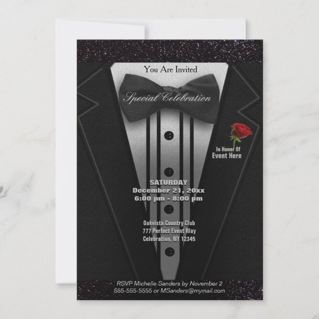 Invitation Template | Tuxedo (Front)