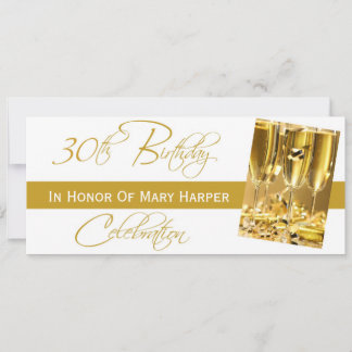 Invitation to a 30th Birthday Party Celebration
