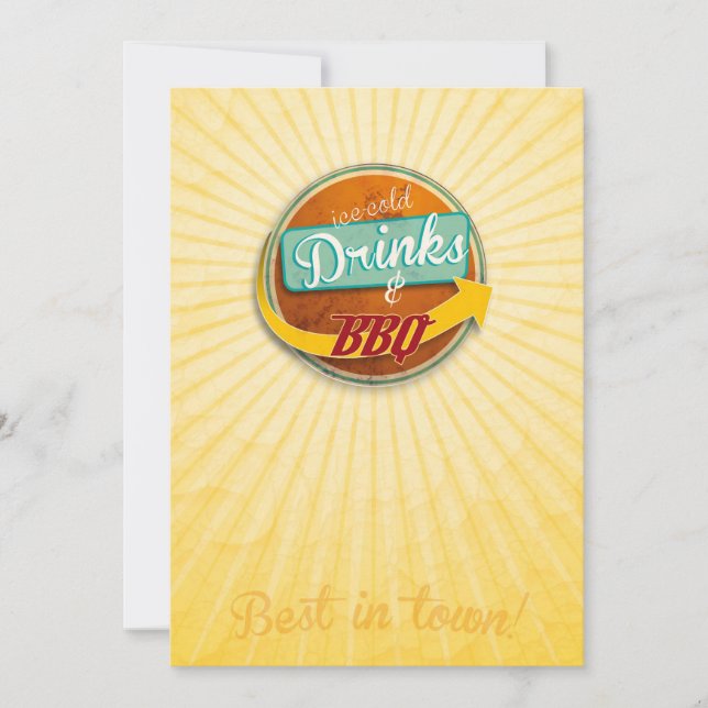 Invitation to a 50s-style BBQ (Front)