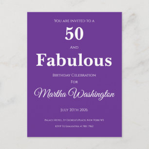 Invitation to a 50th Birthday Party Postcard