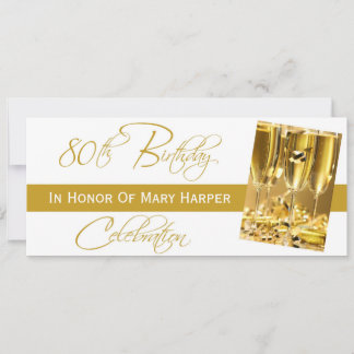 Invitation to a 80th Birthday Party Celebration