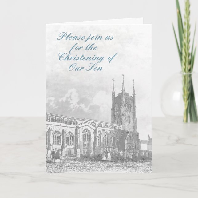 Invitation to a Christening-For a boy. (Front)