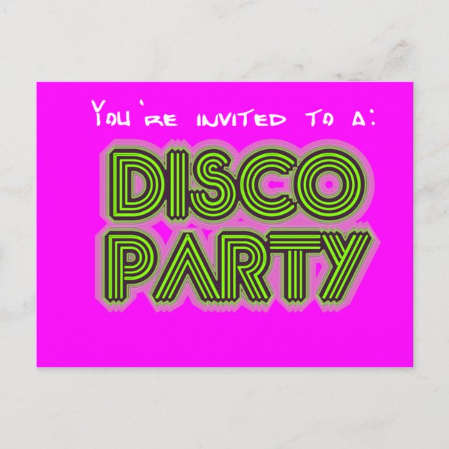 Invitation to a disco party (Front)