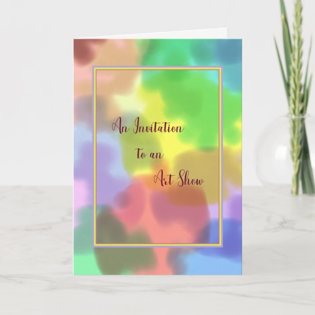 Invitation to Art Show Colourful Design (Front)