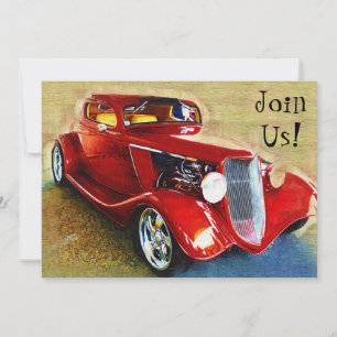 Invitation to Celebration with Classic Car