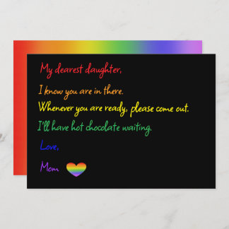 Invitation to Coming Out To Daughter from Mum