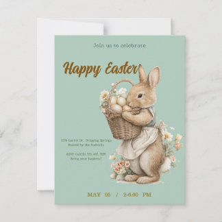 invitation to Easter with Peter Rabbit
