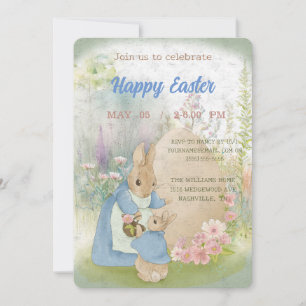 invitation to Easter with Peter Rabbit