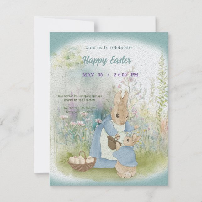 invitation to Easter with Peter Rabbit (Front)