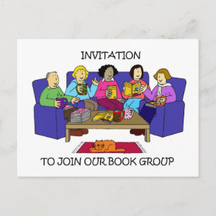Invitation to Join Our Book Group Postcard