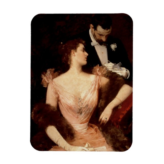 Invitation to the Waltz, 1895 (oil on canvas) Magnet (Vertical)