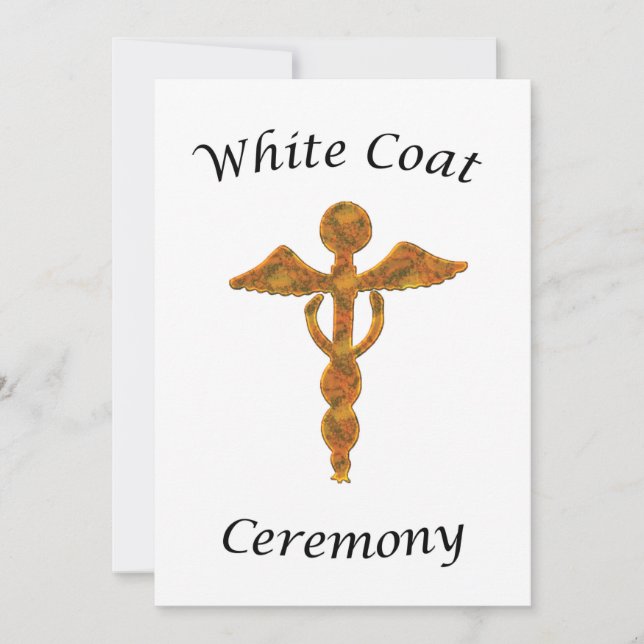 Invitation to White Coat Ceremony Medical Symbol (Front)
