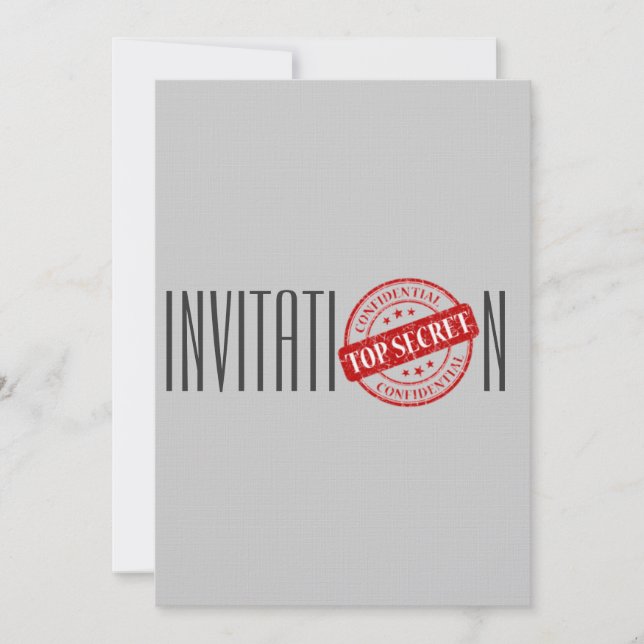 Invitation Top Secret (Front)