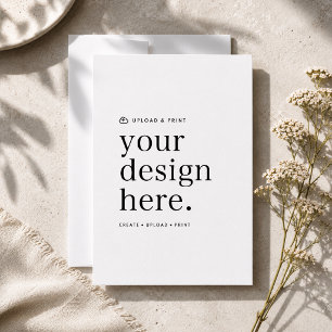 Invitation   Upload Your Design 5x7 Card Template