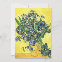 Invitation Vase with Irises Vincent van Gogh.