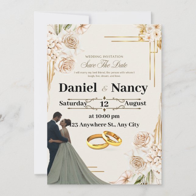 Invitation wedding  (Front)