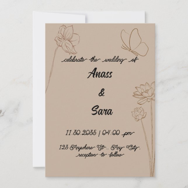 Invitation wedding (Front)