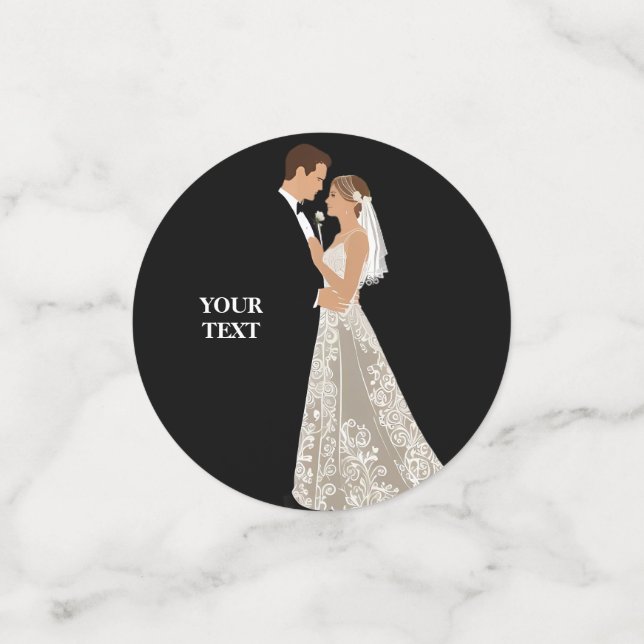 Invitation Wedding layout you can personalise Confetti (Small Front)