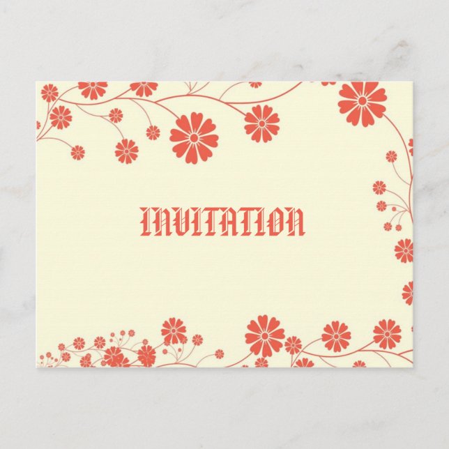 INVITATION -wedding shower Postcard (Front)