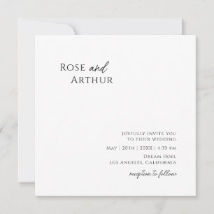 Invitation Whimsical Minimalist Square