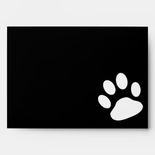 Invitation white black envelope