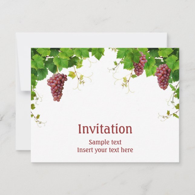 Invitation with grapevine decoration (Front)