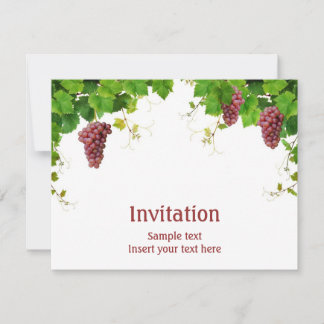 Invitation with grapevine decoration