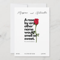 INVITATION WITH POETRY BY WILLIAM SHAKESPEARE