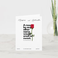 INVITATION WITH POETRY BY WILLIAM SHAKESPEARE