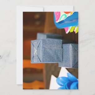 Invitation with small gift box cover