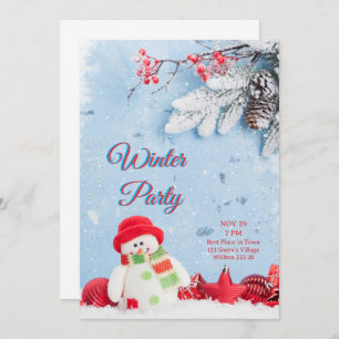 InvitationMinimalist Winterful Party Invitation