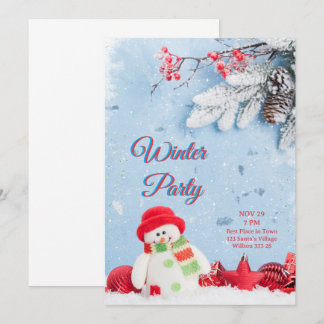 InvitationMinimalist Winterful Party Invitation