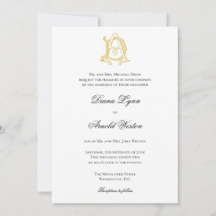 Invitations AD Monogram or DA Monogram
