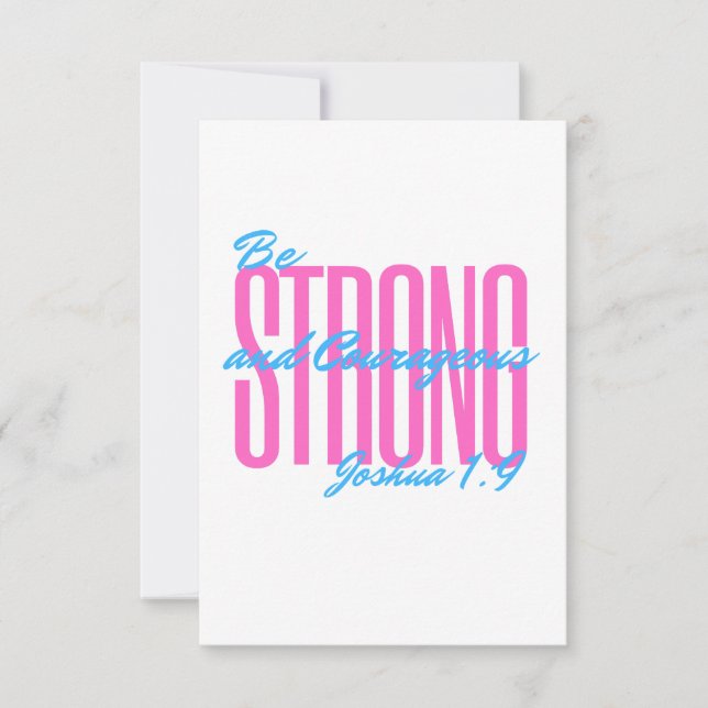 Invitations and Announcements Joshua 1:9 (Front)