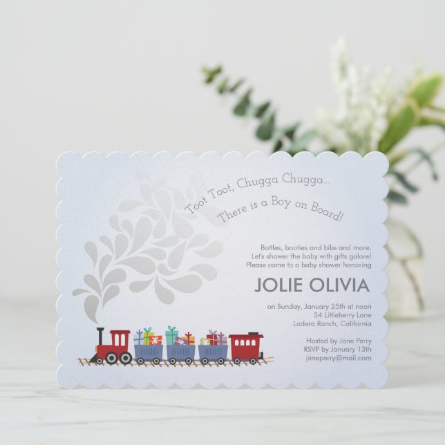 Invitations | Baby Shower | Baby On Board (Standing Front)