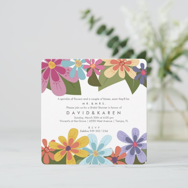 Invitations | Bridal Shower | Spring Fling (Standing Front)