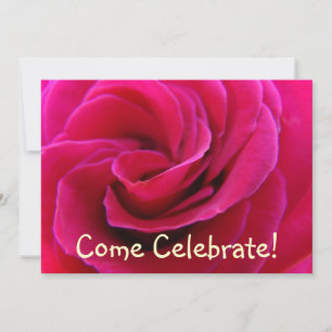 Invitations Cards Come Celebrate! Pink Rose Flower