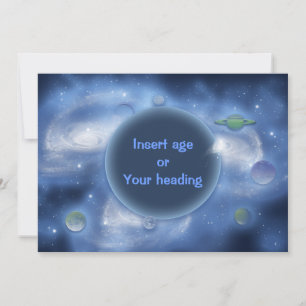 Invitations - customisable, space