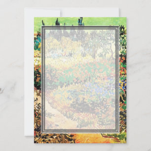 Invitations. Flowering garden with path Invitation