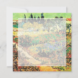 Invitations. Flowering garden with path Invitation