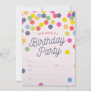  Invitations for Birthday Party