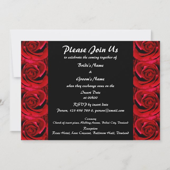 Invitations - special red black custom (Front)