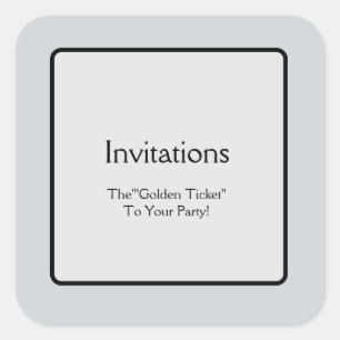 Invitations Square Sticker