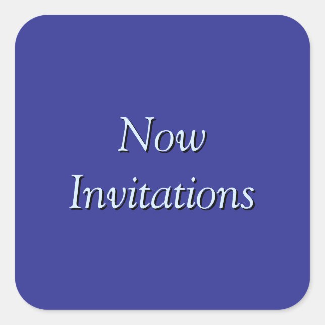 Invitations Square Sticker (Front)