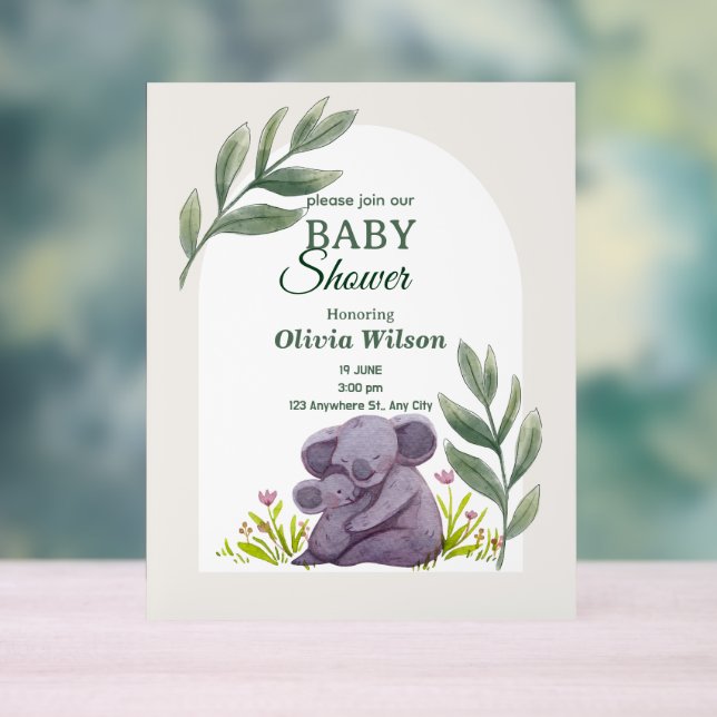 Invitations & Stationery Invitations & Announcemt Acrylic Sign (Neutral)