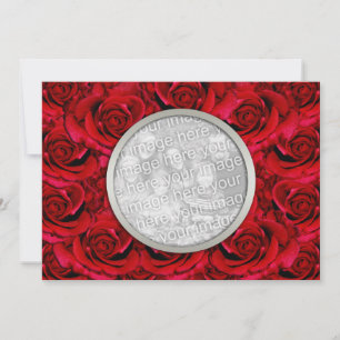 Invitations template - customisable red roses